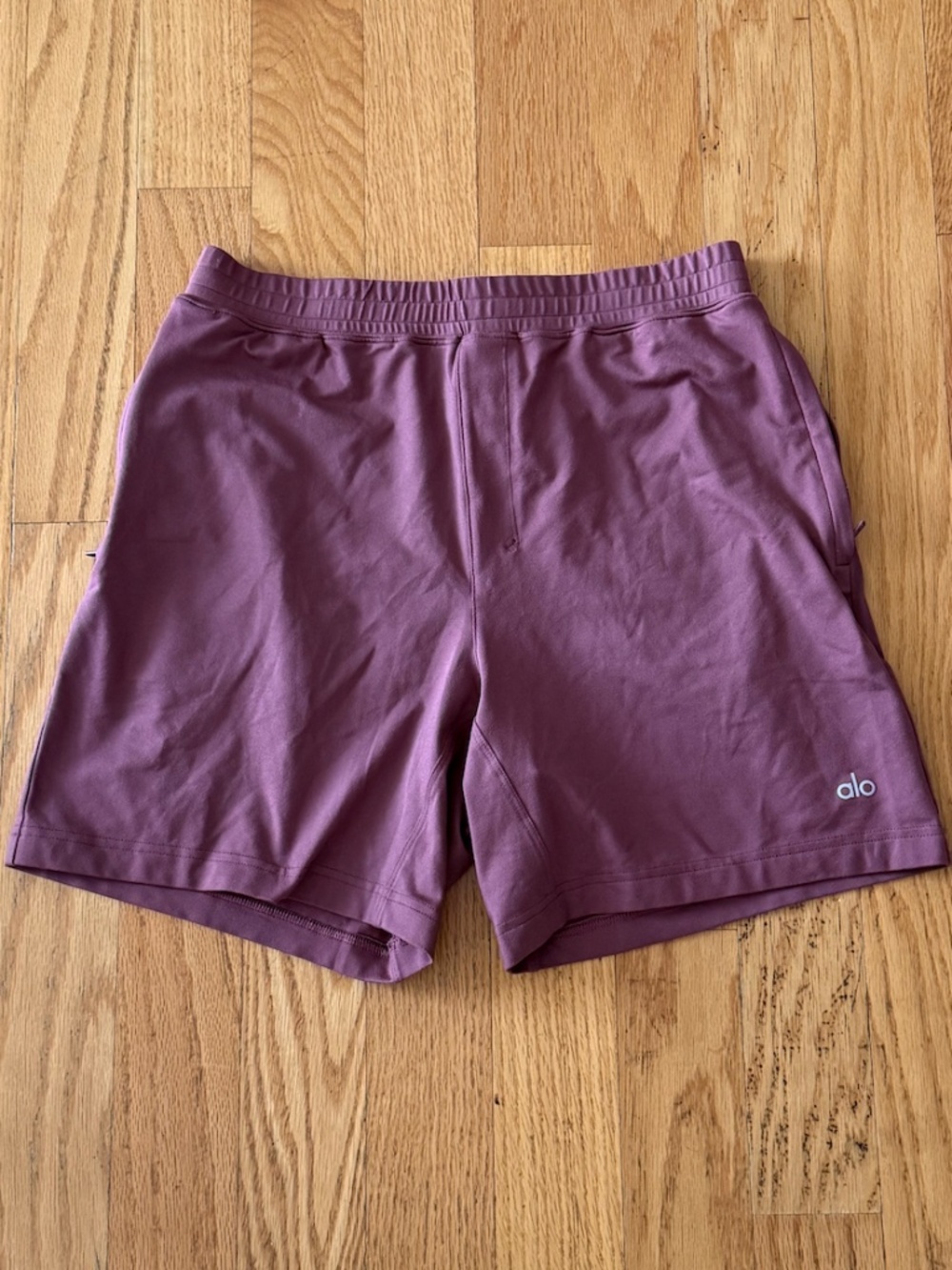 ALO Men's Conquer React 7" short in burgundy truffle